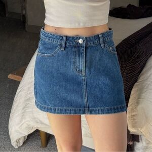 Princess Polly Blue Denim Mini Skirt